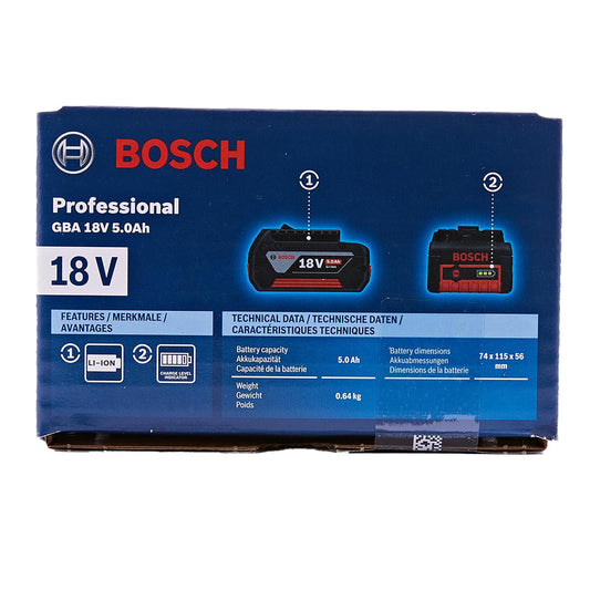 Bosch 18V Twin Battery Pack – 5.0Ah Li-Ion (Pro Range)